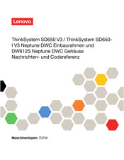 Lenovo ThinkSystem SD650 V3 Neptune DWC Bedienungsanleitung