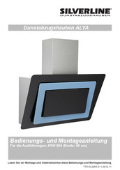 Silverline ALYA Premium Bedienungs- Und Montageanleitung