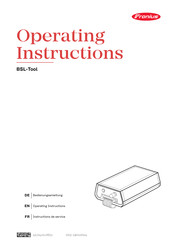 Fronius BSL-Tool Bedienungsanleitung