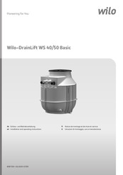 Wilo DrainLift WS 40E Basic Einbau- Und Betriebsanleitung
