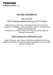 Toshiba 40L153 DG Serie Online-Handbuch