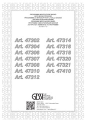 Gessi 47310 Bedienungsanleitung