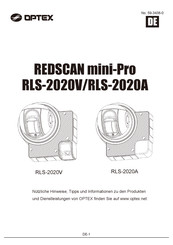 Optex REDSCAN mini-Pro RLS-2020V Bedienungsanleitung