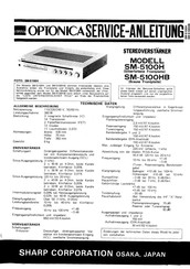 Sharp OPTONICA SM-5100HB Serviceanleitung