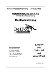belfox Motorsteuerung 6040 WS Montageanleitung