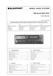 Blaupunkt MB Sound 2024 Serviceanleitung