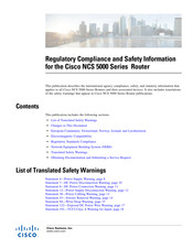 Cisco NCS 5000 Serie Bedienungsanleitung