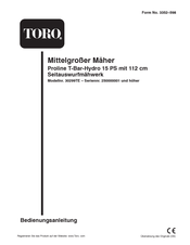 Toro Proline T-Bar-Hydro Bedienungsanleitung