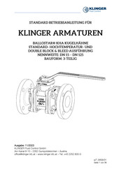 KLINGER BALLOSTAR KHA-Serie Betriebsanleitung