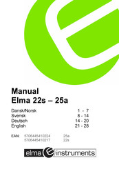 Elma Instruments BM22s Bedienungsanleitung