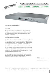 Axxent AX1240TS Bedienerhandbuch