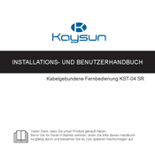 Kaysun KST-04 SR Installations- Und Benutzerhandbuch