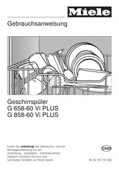 Miele G 658-60 Vi PLUS Gebrauchsanweisung