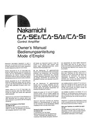 Nakamichi CA-5E1II Bedienungsanleitung