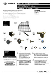 Subaru F555EAJ000 Montageanleitung