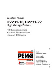 Pewa HV231-10 Bedienungsanleitung