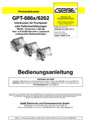 GeBe GPT-6262 Bedienungsanleitung