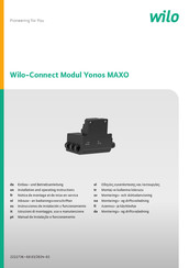Wilo Yonos MAXO Einbau- Und Betriebsanleitung