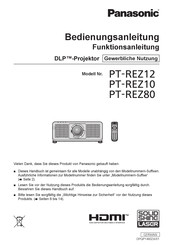 Panasonic PT-REZ80 Bedienungsanleitung Und Funktionsanleitung