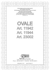 Gessi OVALE 11942 Bedienungsanleitung