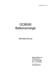 orbit controls OCB500 Betriebsanleitung