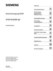 Siemens SITOP PSU4200 24 V/10 A Gerätehandbuch