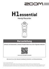Zoom H1 Essential Kurzanleitung
