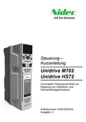 Nidec Unidrive HS72 Kurzanleitung
