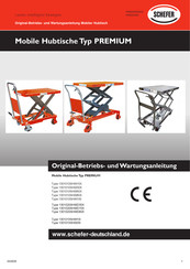 Schefer PREMIUM PREMIUM 1301015SHW10I Original-Betriebs- Und Wartungsanleitung