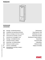 Kwc RODAN RODX618E Montage- Und Betriebsanleitung