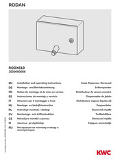 Kwc RODAN RODX619 Montage- Und Betriebsanleitung