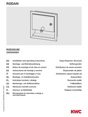 Kwc RODAN RODX619E Montage- Und Betriebsanleitung