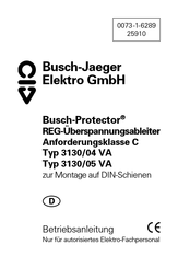 Busch-Jaeger Busch-Protector REG 3130/04 VA Betriebsanleitung