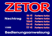 Zetor 96 41 Forterra turbo Gebrauchsanweisung