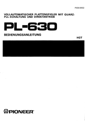 Pioneer PL-630 Bedienungsanleitung