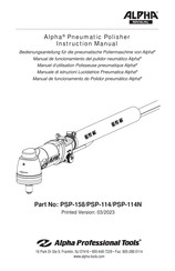Alpha Professional Tools PSP-158 Bedienungsanleitung