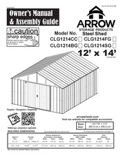 Arrow Storage Products CLG1214BG Pflege- & Montageanleitung