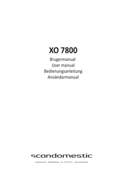 Scandomestic XO 7800 Bedienungsanleitung