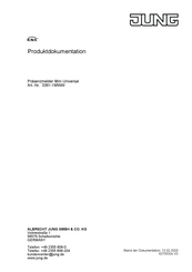 Jung Mini Universal Produktdokumentation