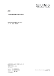 Jung 3361-1MWW Produktdokumentation