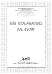 Gessi VIA SOLFERINO 49061 Bedienungsanleitung