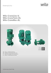 Wilo CronoBloc-BL40/225-2,2/4 Einbau- Und Betriebsanleitung