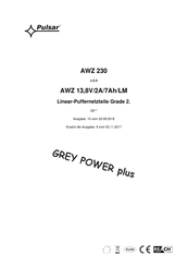 Pulsar GREY POWER plus AWZ 230 Bedienungsanleitung