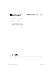 EINHELL TE-CD 18/3 Li Originalbetriebsanleitung