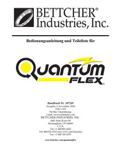 BETTCHER INDUSTRIES Quantum Flex X850 Bedienungsanleitung Und Teileliste