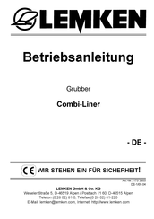 LEMKEN Combi-Liner Betriebsanleitung