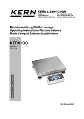 KERN TIOC 300K-3-A Betriebsanleitung