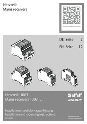Assa Abloy eff eff 1003-24-1,25 Installations- Und Montageanleitung