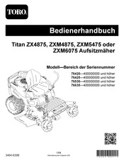 Toro Titan ZXM4875 Bedienerhandbuch