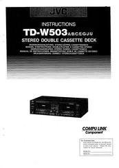 JVC TD-W503C Bedienungsanleitung